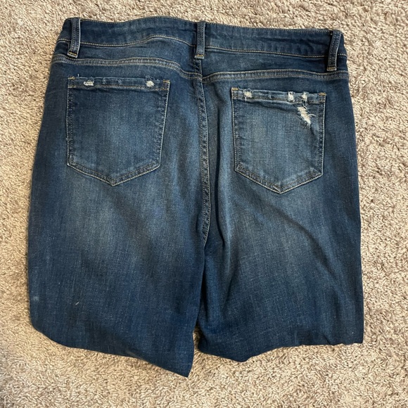 EUC NY Co. Soho Stretch High Waist Crop Distressed Boyfriend Jeans, Sz 14 denim - Picture 5 of 8